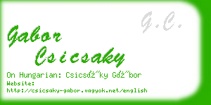 gabor csicsaky business card